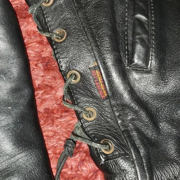 Hot Leathers Black Suede 90s Y2K Vintage Fringed Motorcycle Jacket - Picture 5 of 16